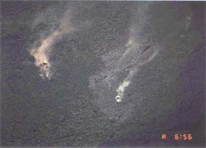 satellite image of volcano craters costa rica