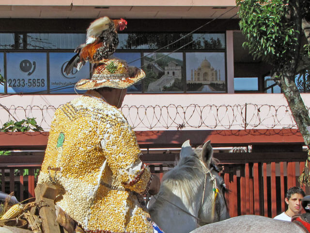 Horseback Riding in Costa Rica with a chicken on your head 